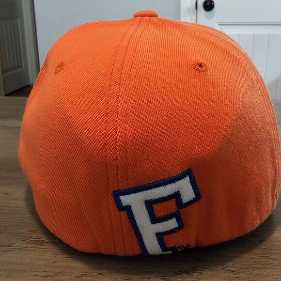 Vtg University of Florida Gators Fitted Flat Bill Hat Cap Orange UF L/XL NCAA - Picture 5 of 11